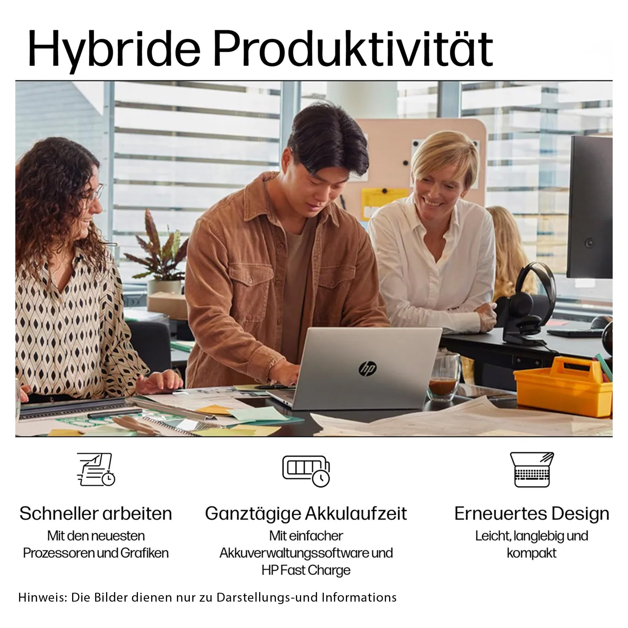 HP ProBook 460 G11 Business Laptop, Intel Core Ultra 5 125U, 16" WUXGA Display, Intel Grafik, 16 GB DDR5 RAM, 512 GB SSD, Deutsches Tastatur-Layout, Wi-Fi 6E, Windows 11 Pro, Silber