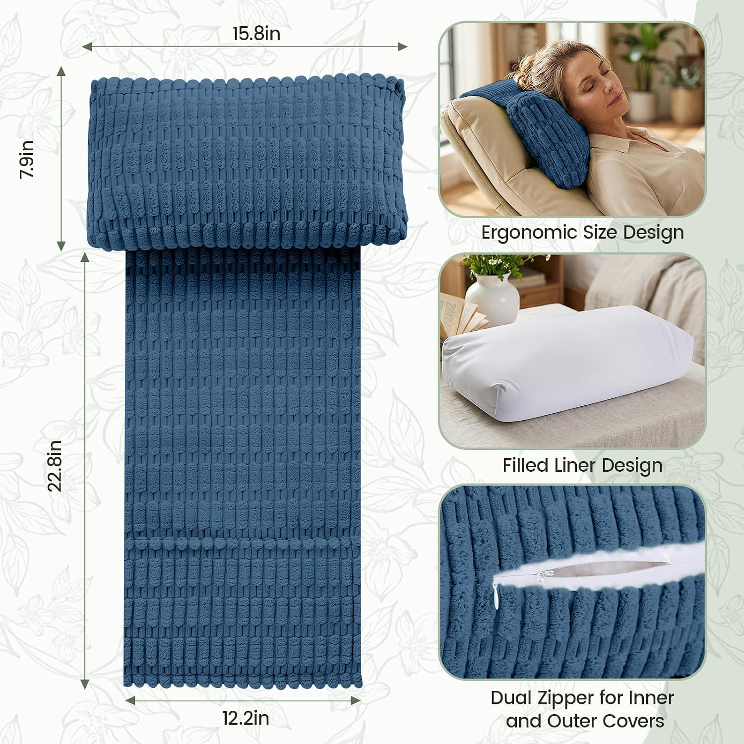 Neck Pillow for Recliner Chair, Adjustable Recliner Headrest Pillow image 5