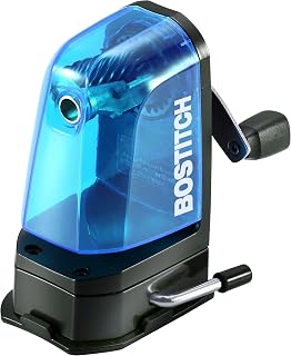 Bostitch Office Multi-Mount Manual Pencil Sharpener, Vacuum Mount or Screw Mount, Blue (MPS2-BLUE)