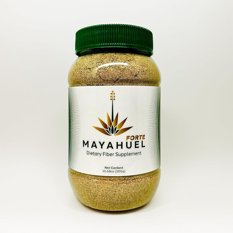 MAYAHUEL Suplemento Prebiótico de Fibras em Pó com Farelo de Trigo, Fibra de Maguey, Algas Marinhas, Cacau, Canela e Vitaminas A, B12, C e D, 300 g