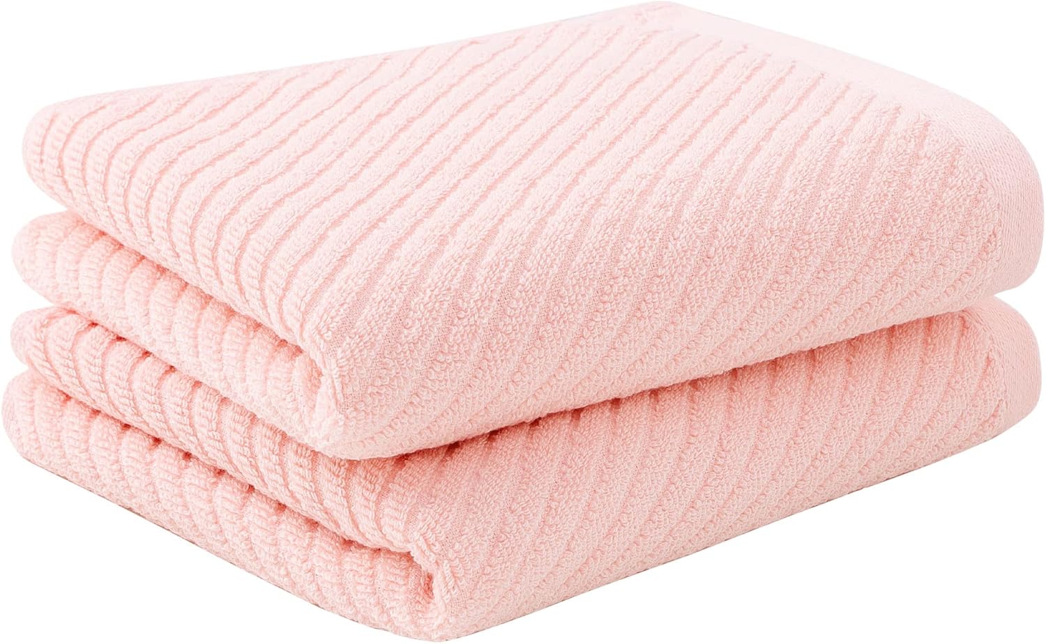 PiccoCasa Cotton Hand Towels 2 Pack Ribbed Hand Towels for Bathroom