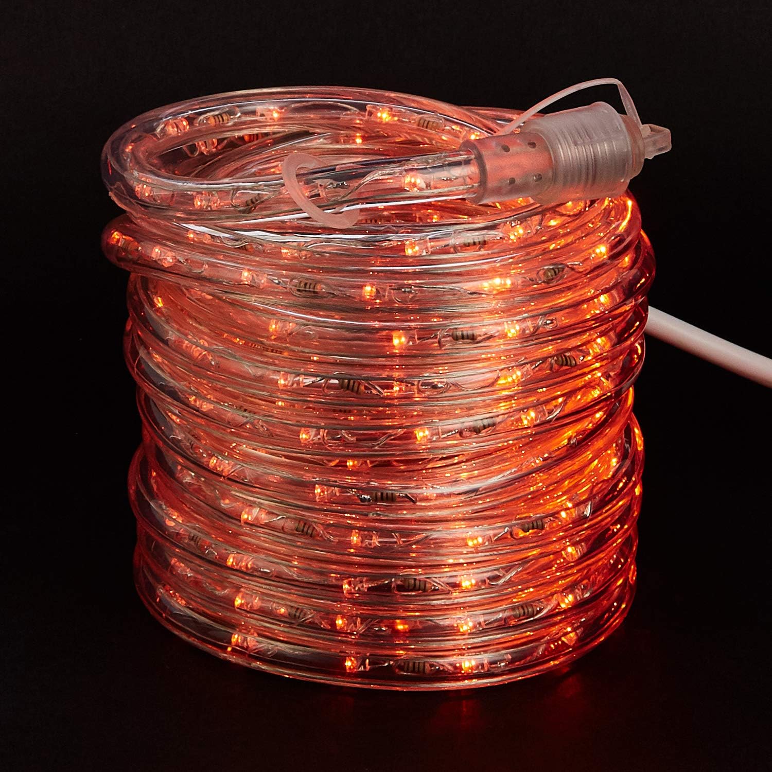 Amazon Basics 210 Indoor Outdoor LED Orange Rope Light, 20-Foot