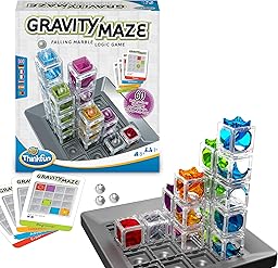 ThinkFun Gravity Maze Falling Marble Challenge Logic Brain Game and STEM Toys for Kids and Adults Age 8 Years Up - Gifts for Children