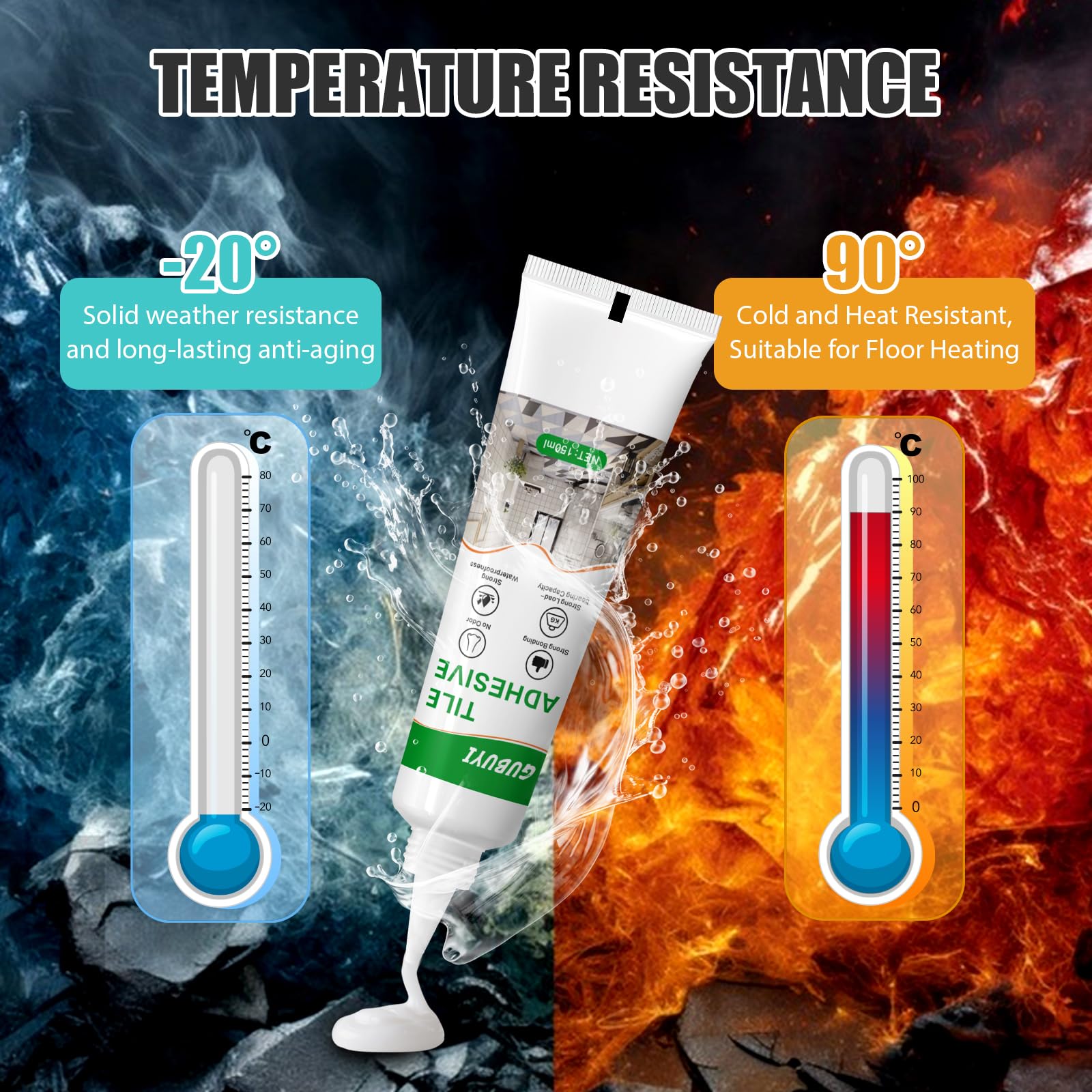 150ml Colla per Piastrelle, Colla Piastrelle Pasta Bagno Esterno Interno, Sigillante Riparazione Riempimento Di Crepe, Giunti Interni ed Esterni, Adatto a Tutti i tipi di Riparazione Fughe Piastrelle