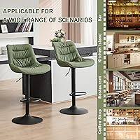 Vista 8 de Kidol & Shellder Counter Height Bar Stools Set of 2 for Kitchen Island Swivel Barstools Adjustable Bar Stool Modern Counter Stools Upholstered Bar