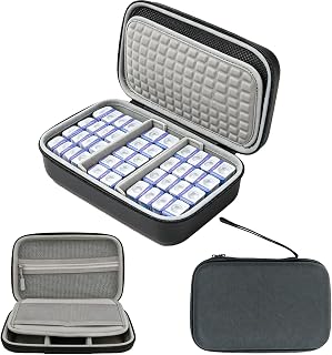 Daily Contact Lens Organizer Travel Case with Dispenser Fits 30+ Lenses