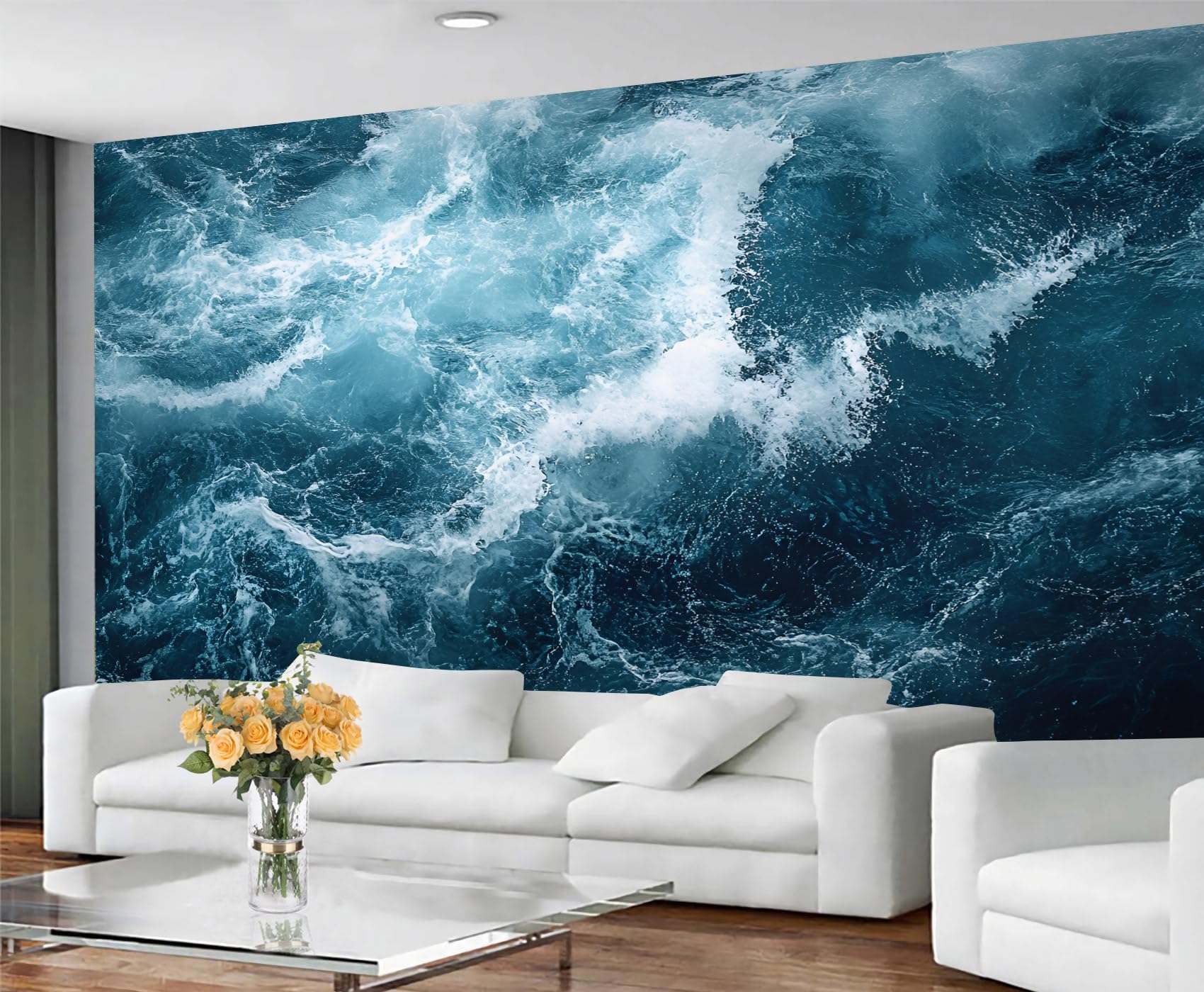 Papier peint de mer pour salon moderne et ambiance côtière