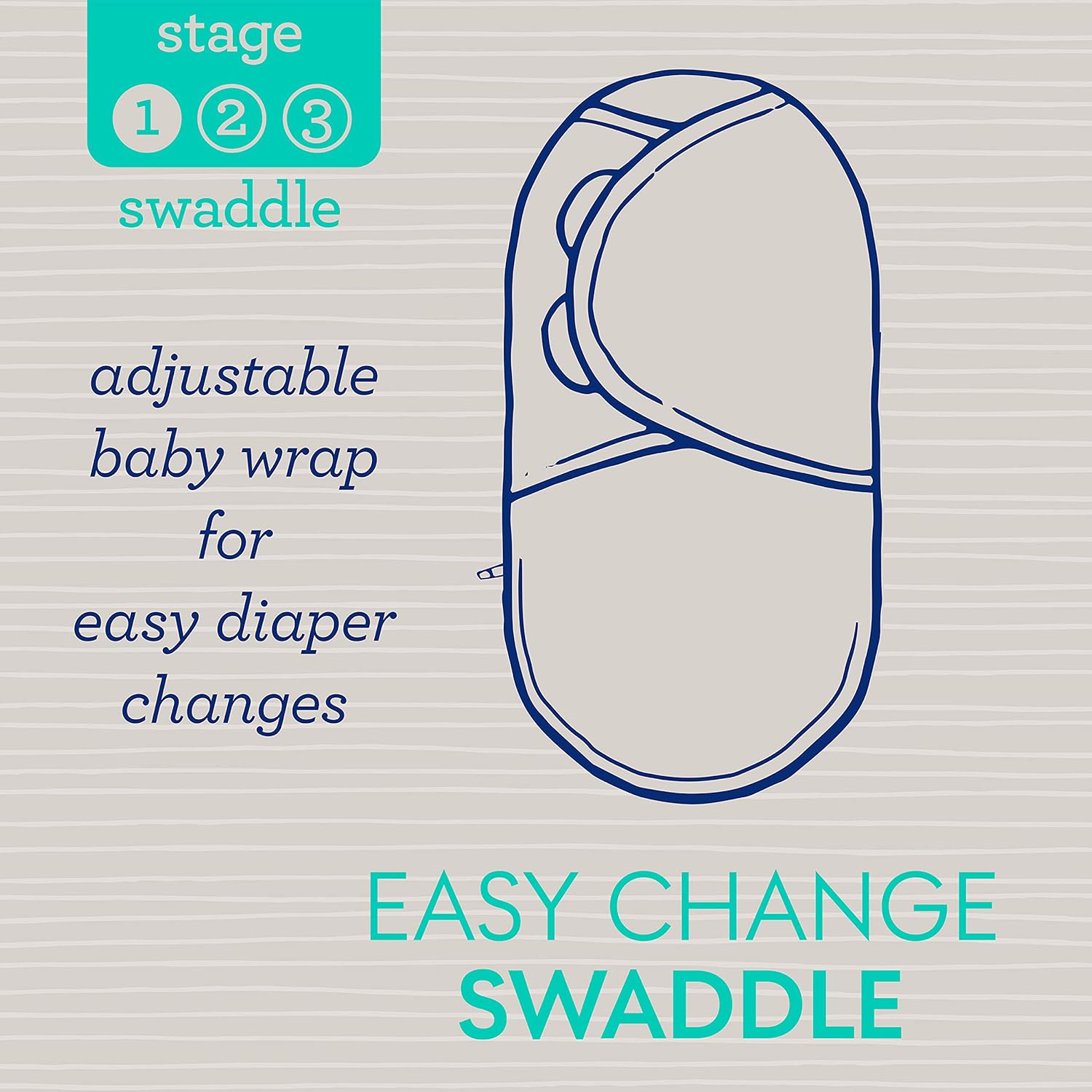 SwaddleMe Easy Change Swaddle – Size Small/Medium, 0-3 Months, 3-Pack (Little Bees) : Baby