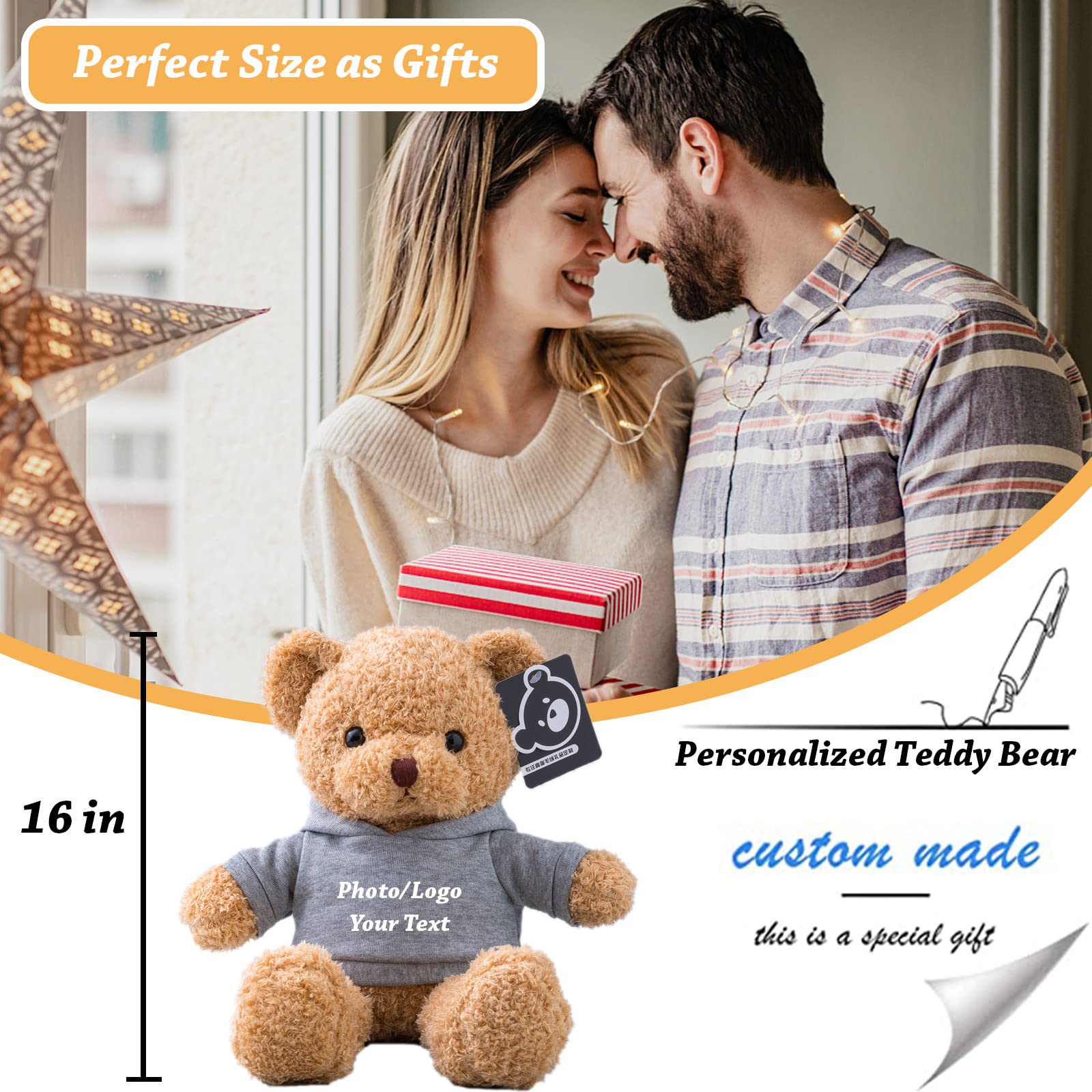 Self Care Gifts For Women Personalized Teddy Bear Plush - Custom Text ...