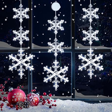 Mesmerizing [Timer] Christmas Snowflake Window Decorations, Bringing Festive Cheer Indoors and Out