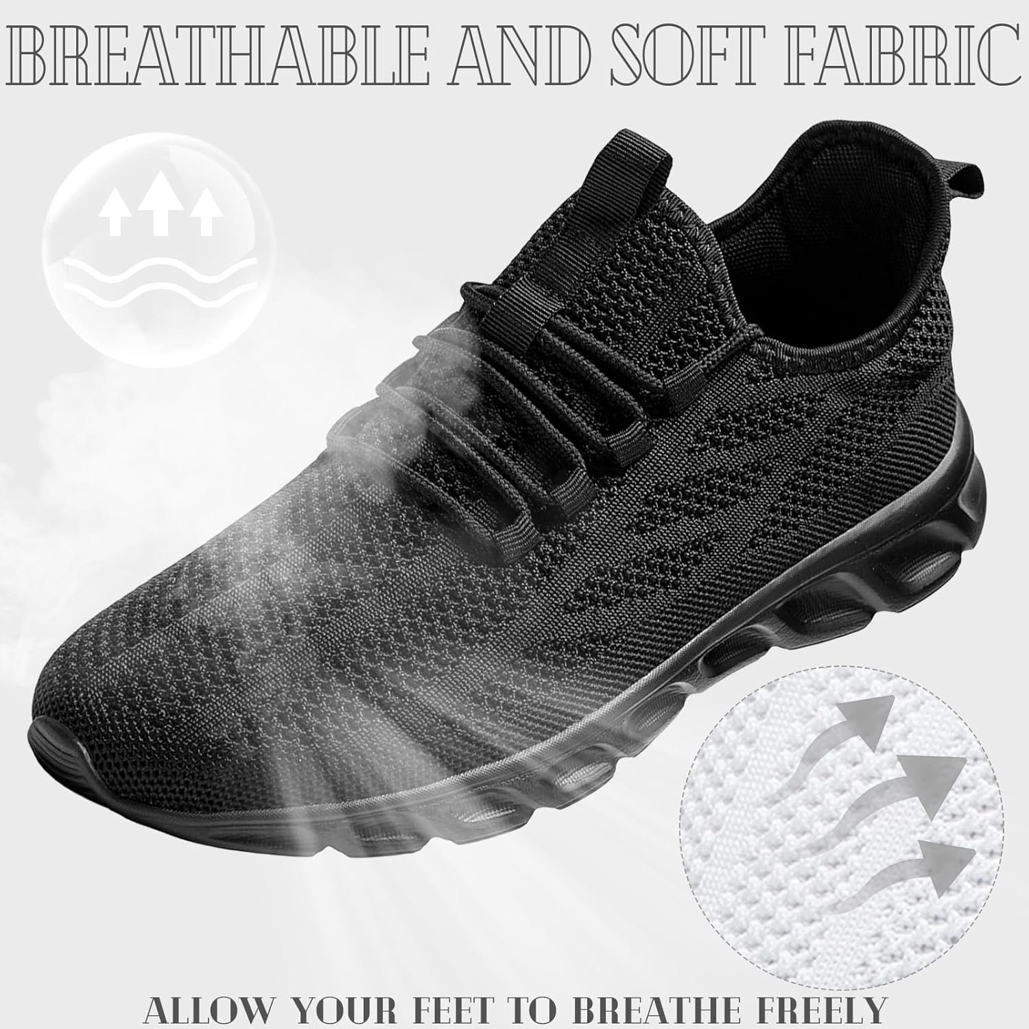 ZGPWZWL Mens Running Shoes Sneakers for Men Tennis Gym Athletic Lightweight Walking Comfortable Workout Sports Shoes - Image 5