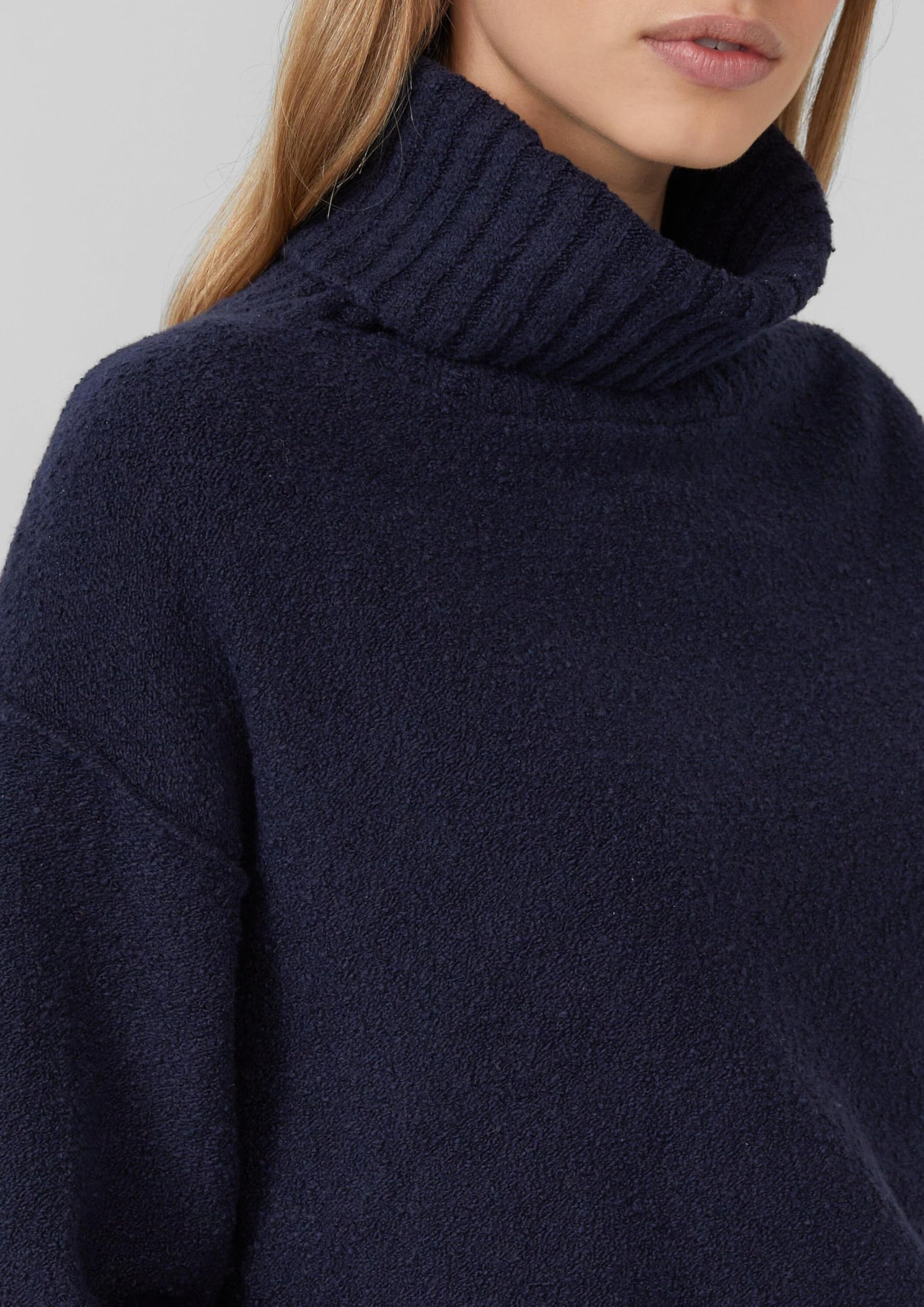 s.Oliver Kuscheliger Strickpullover mit breitem Rollkragen