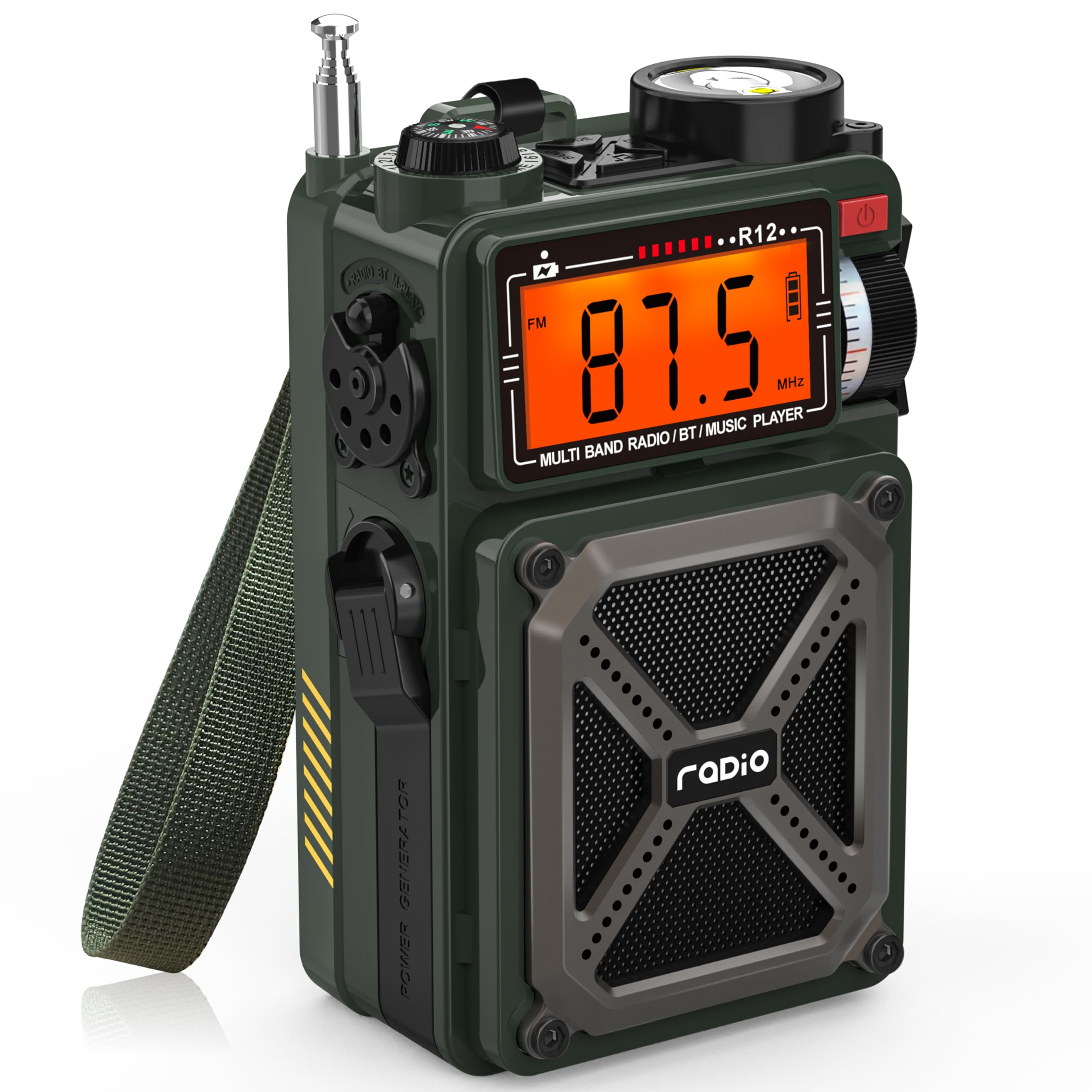 洋楽 g-rap Radio Greadio 4000mAh Shortwave Radios with Best Reception,AM/FM/WB/SW