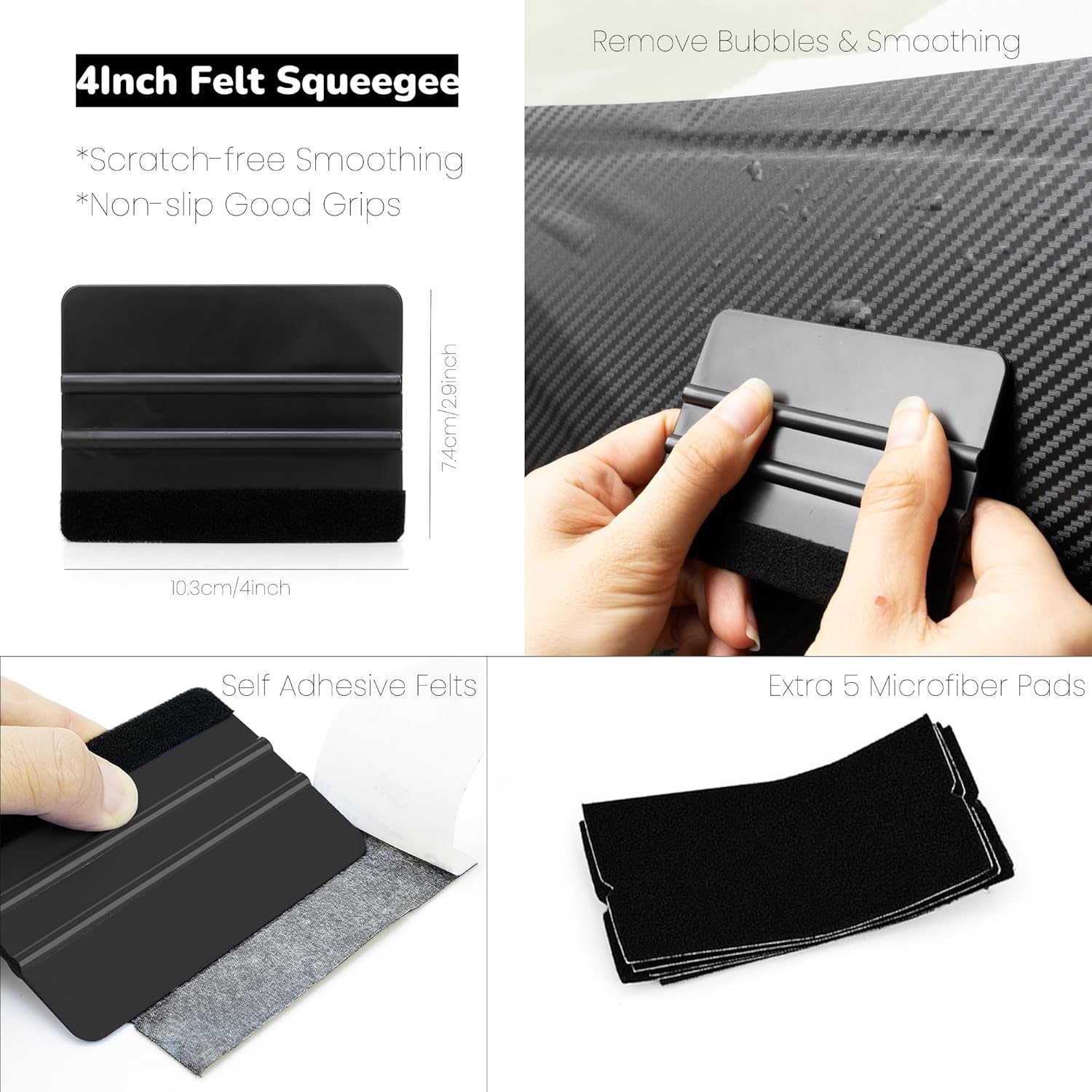 Umaki Auto Tint & Wrap Tool Kit - Heat Gun, Squeegees, Knives for Vinyl PPF, Window Tint Removal & Application