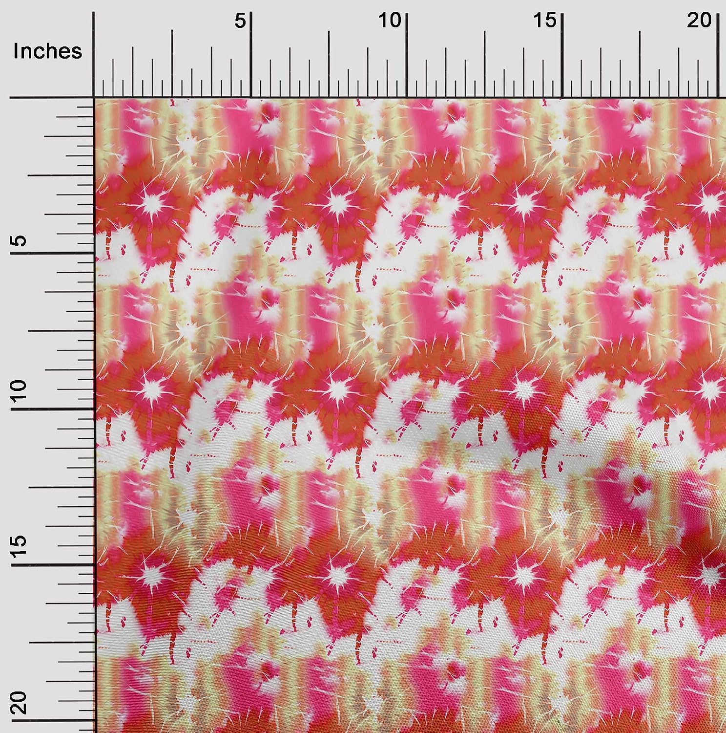 oneOone Viscose Chiffon Red Fabric Tie Dye Sewing Fabric by The Yard Printed DIY Clothing Sewing Supplies 42 Inch Wide-SL8