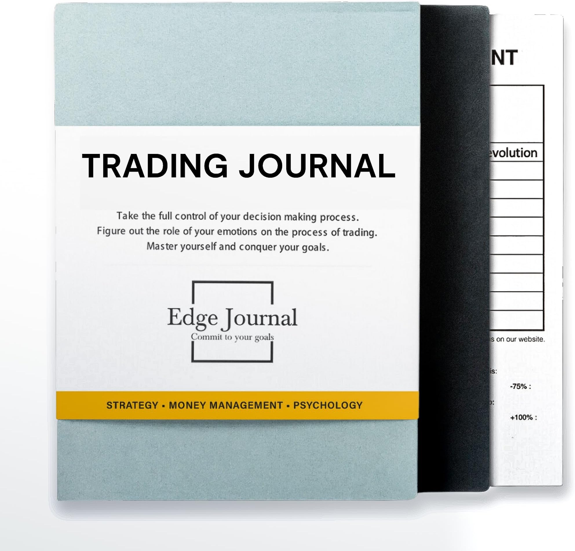 Trading Journal: Guided trading journal, trading log book & investment journal. 300 pages to track psychologic patterns, manage risk and improve trade after trade. Compatible with crypto, stocks and