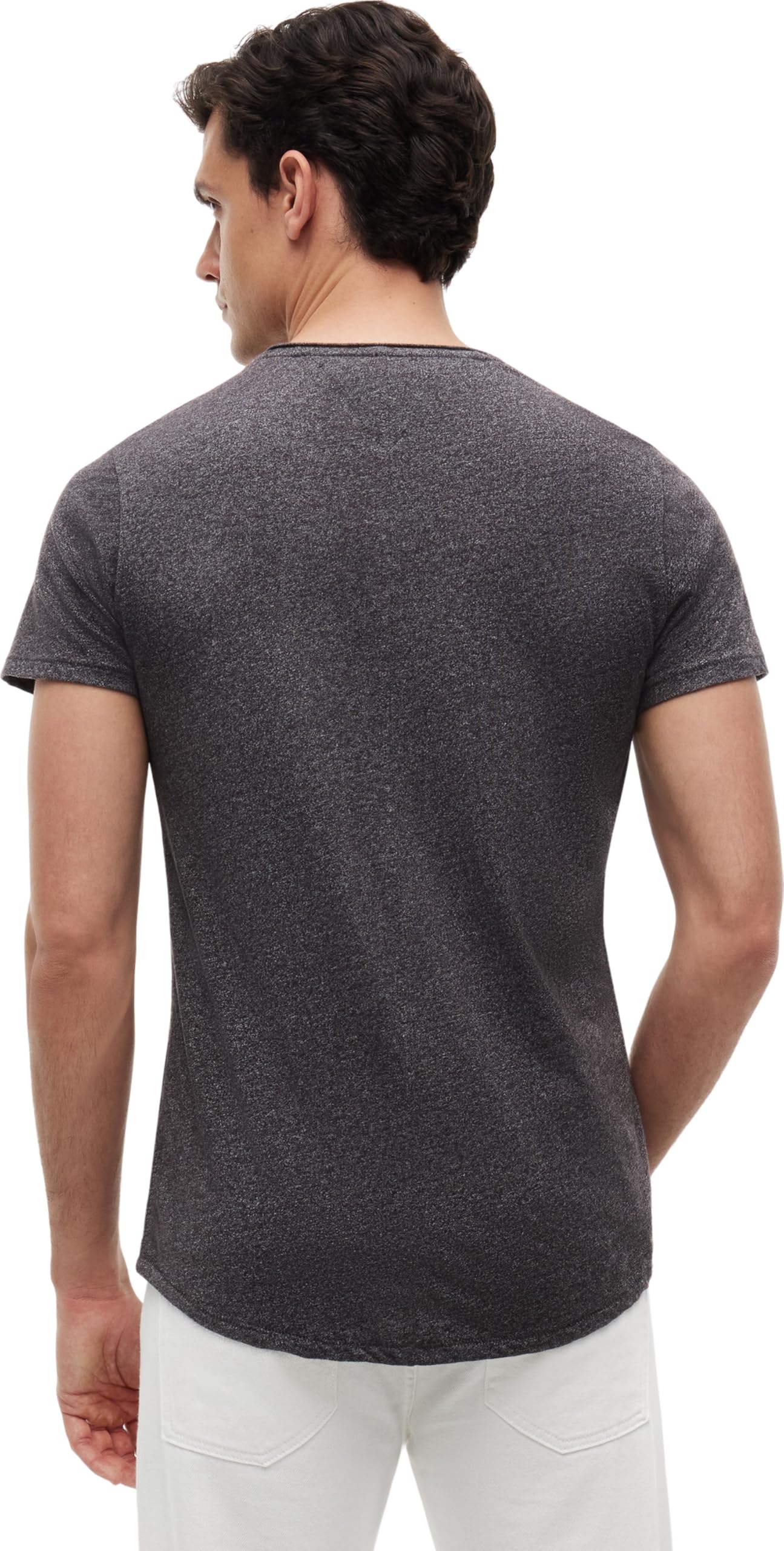 Tommy Jeans Herren Tjm Xslim Jaspe Neck Ext Dm0dm09586 Kurzarm Strickoberteile, Schwarz (Black), L EU – Ansicht 2