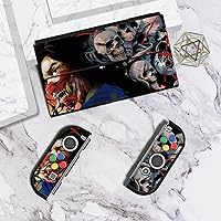 Vista 4 de PlayVital ZealProtect - Funda protectora suave para Nintendo Switch OLED, protector flexible Joycon Grip Cover para Nintendo Switch OLED