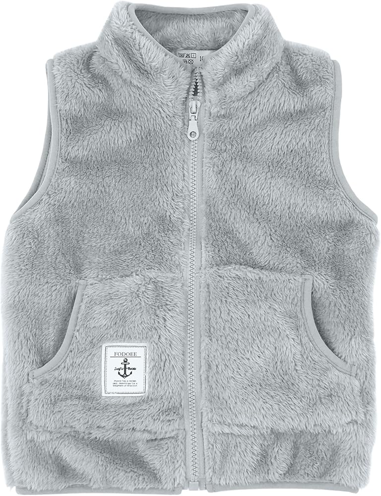 Amazon.com: ZETA DIKES Kids Girls Fleece Vest Stand Collar Full