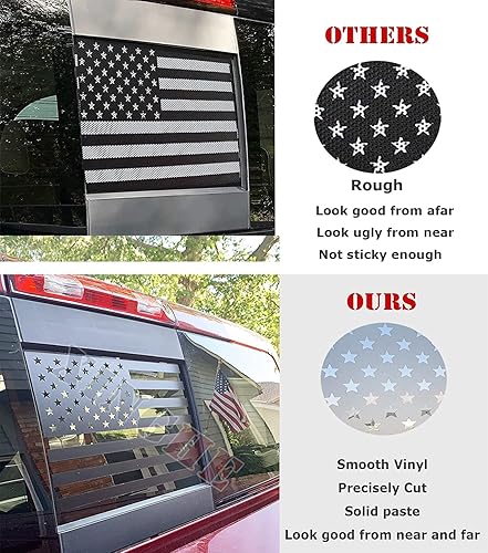 Miniatura 4 de Calcomanías para Toyota Tacoma 2005-2015, calcomanías de bandera estadounidense para ventana trasera de camión, calcomanías de bandera de Estados