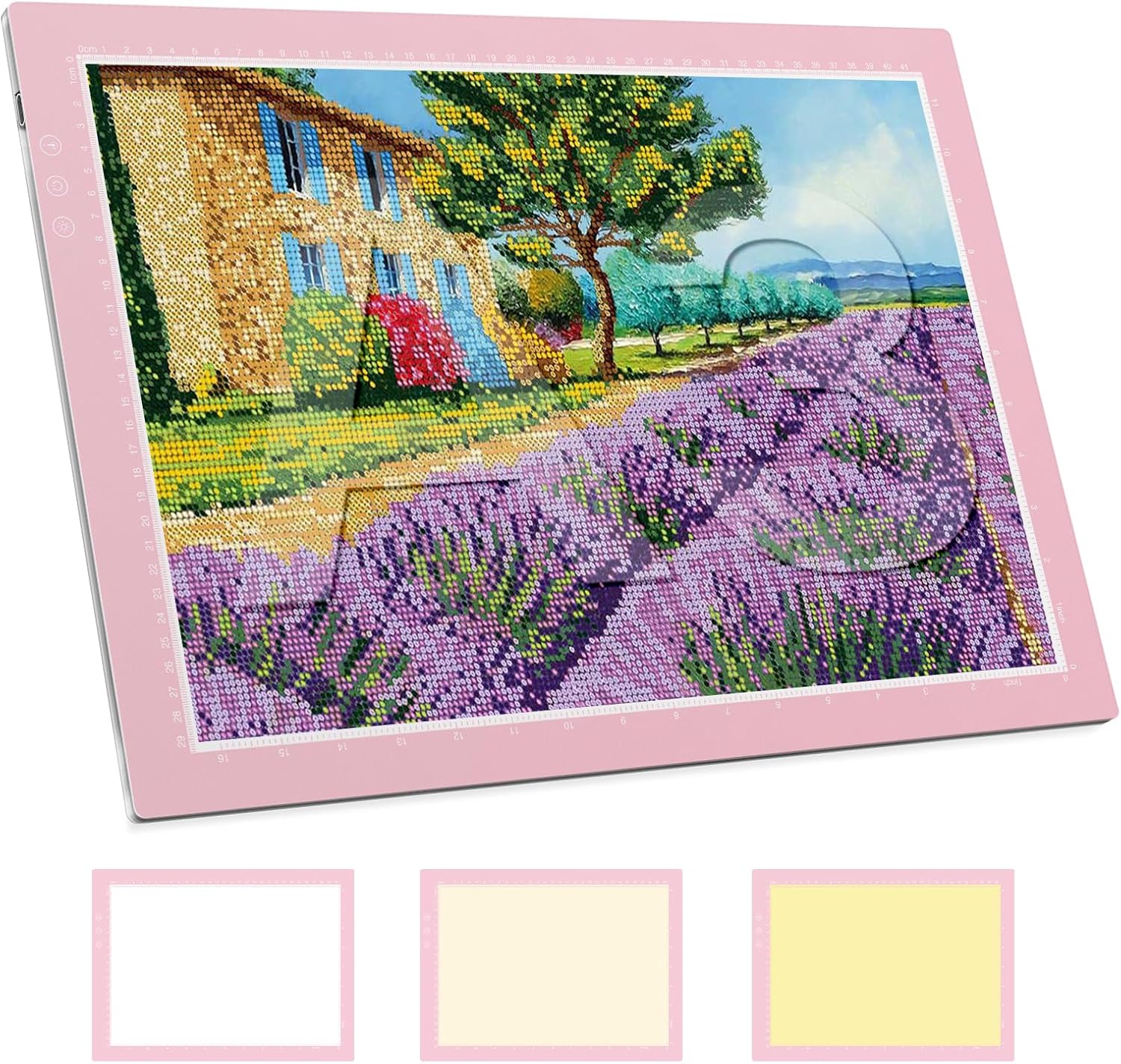 ZEXALIGHT A3 Light Box for Tracing, Light Pad for Diamond Painting with 8 Levels/Stepless Dimming Brightness and 3 Color Modes, Ultra-Thin Copy Board Light Table for Artists Tracing Drawing (Purple)