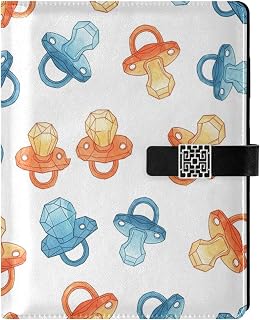 PU Leather Journal Notebook Colorful Pacifiers Candy 6-Ring Refillable Journal Magnetic Closure Budget Planner A5 Binder Portfolio for Travel Office Meeting