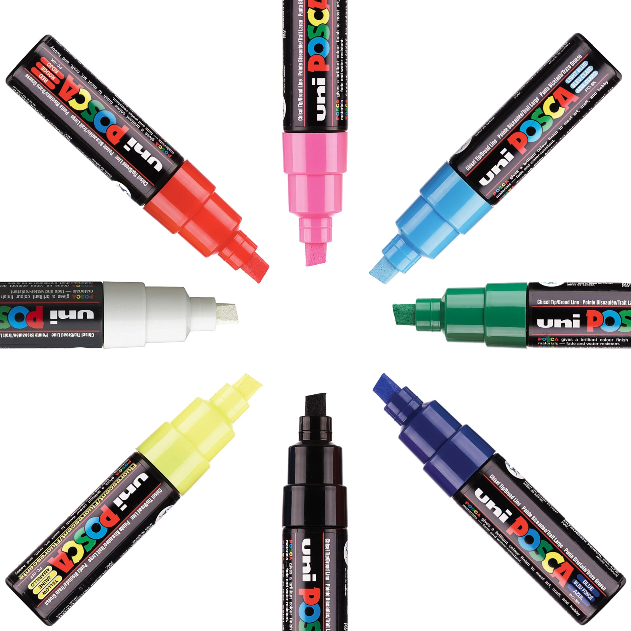 POSCA - zestaw markerów akrylowych PC-8K, 8 kolorów