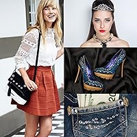 Vista 4 de 2880 diamantes de imitación termoadhesivos de imitación de cristal con parte trasera plana para manualidades, manualidades, ropa, zapatos