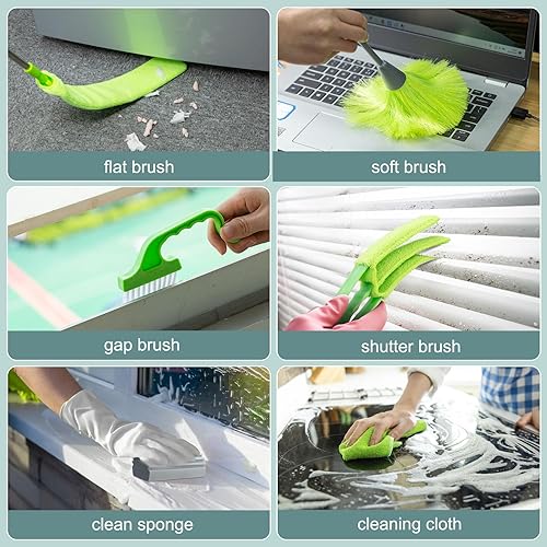 Miniatura 3 de Plumeros de 13 pies para limpieza, plumero con poste de extensión para limpiar ventilador de techo alto, ventana alta, sofá, plumero de telaraña