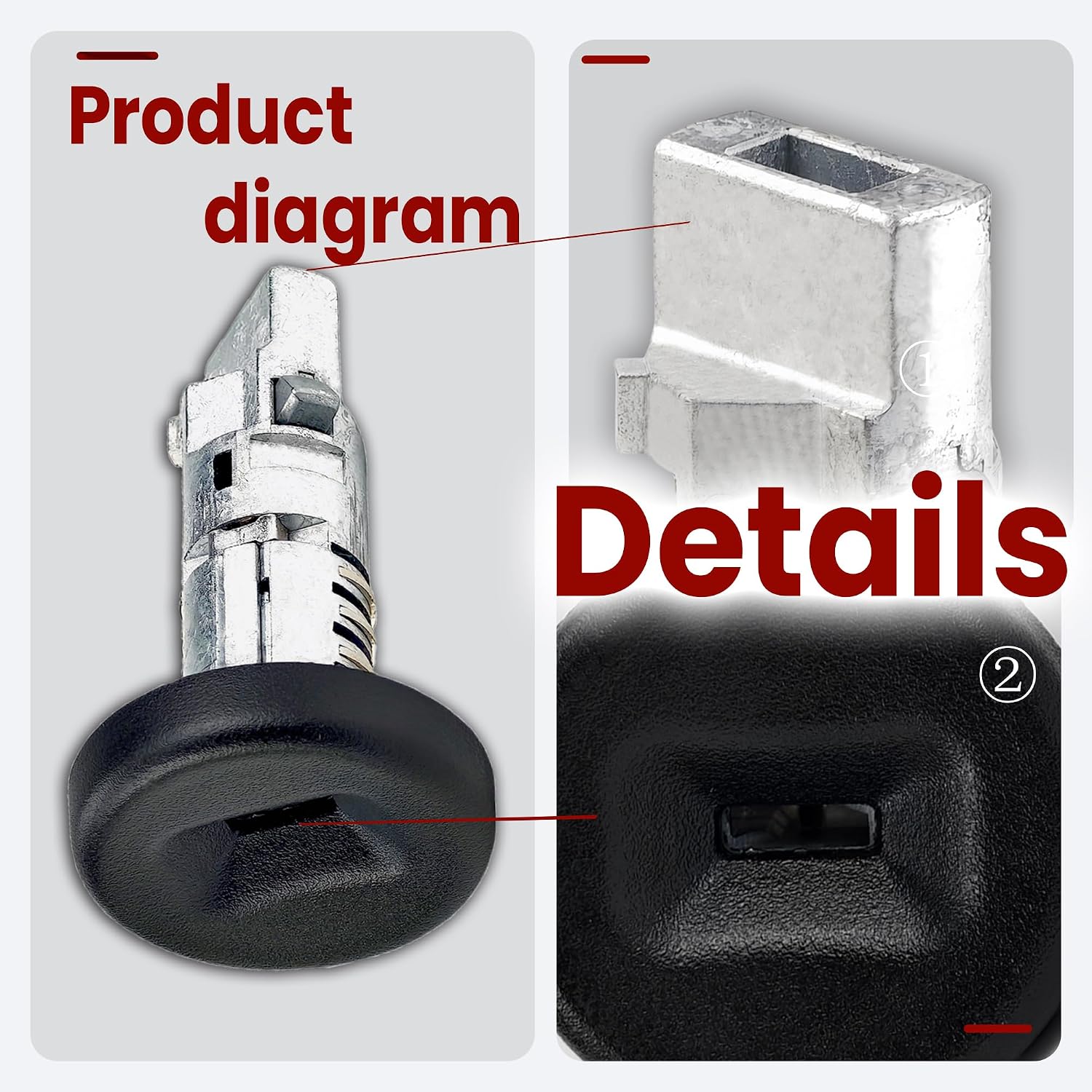 Ignition Switch with Key Ignition Lock Cylinder Compatible with Chevrolet Chevy Silverado Sierra Tahoe Yukon Suburban Avalanche Express Savana Hummer H2 Cadillac Escalade 2004-2014 15919460 924-796