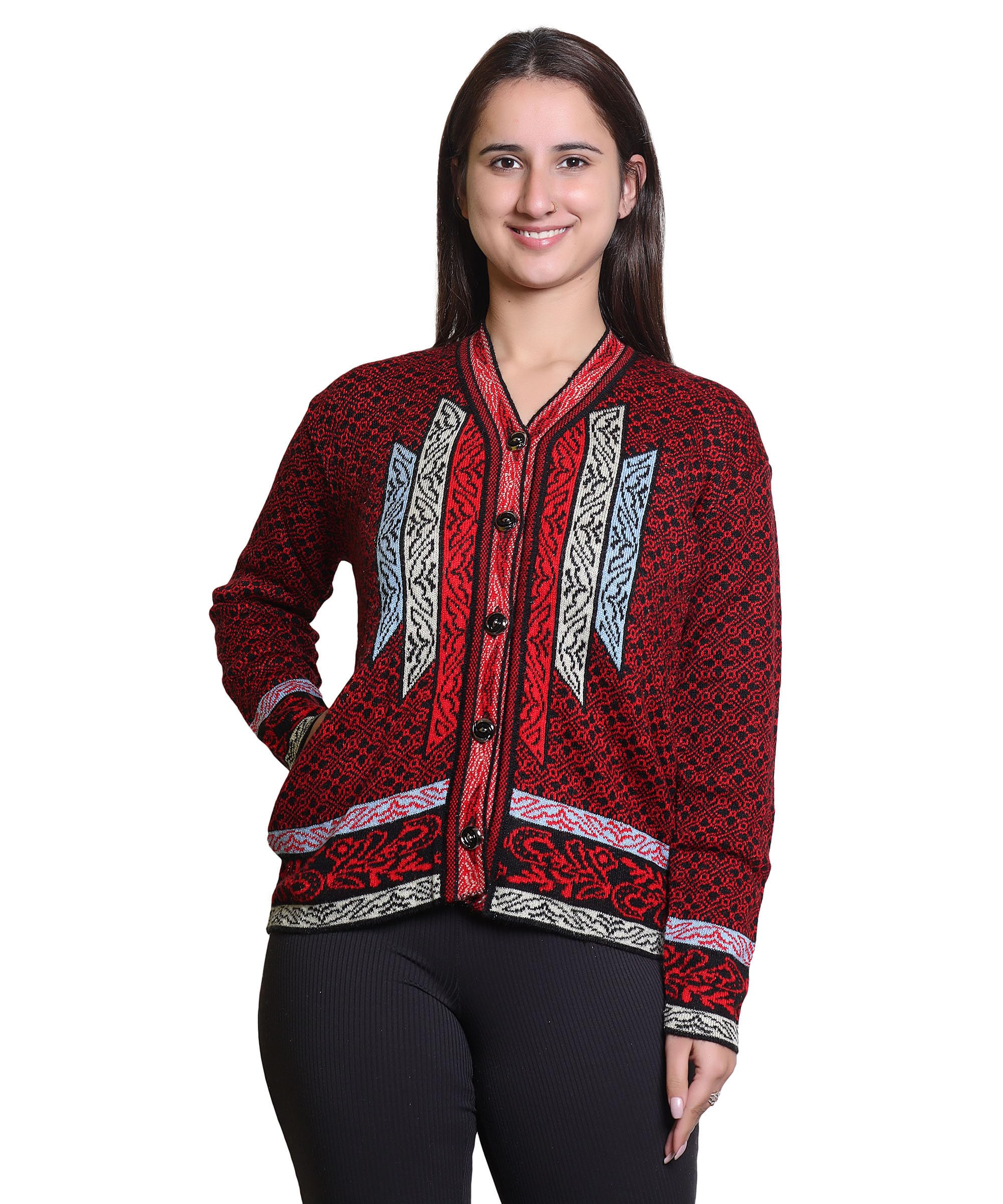 GRANDLINE Winter WEAR Lady Cardigan with All Over Design for Casual and Outing WEAR-image-2