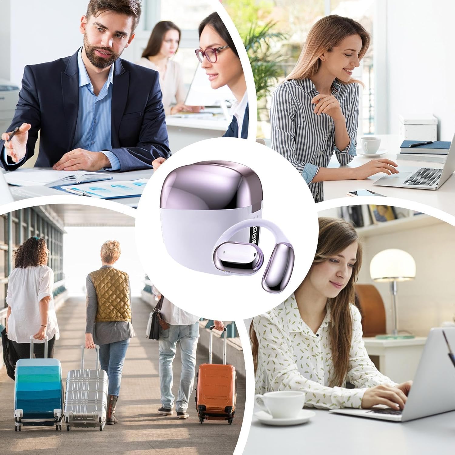 Language Translator Earbuds, Wireless Translation Headphones with 144 Languages, AI Translator Earbuds,Real Time Translation Earbuds, Languages Smart Translate Earbuds for Travel Business and Lea