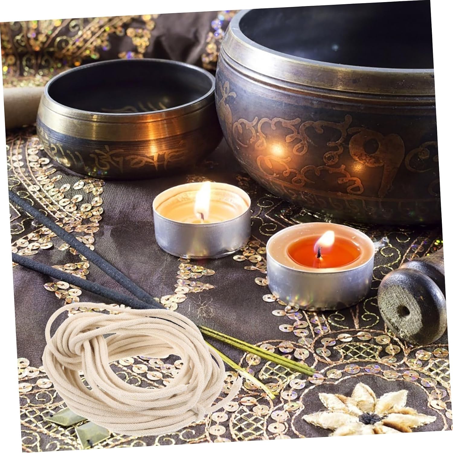 Holibanna Bulk Cotton Wicks for Oil Lamps Replacement Wick for Kerosene Burner Tightly Woven