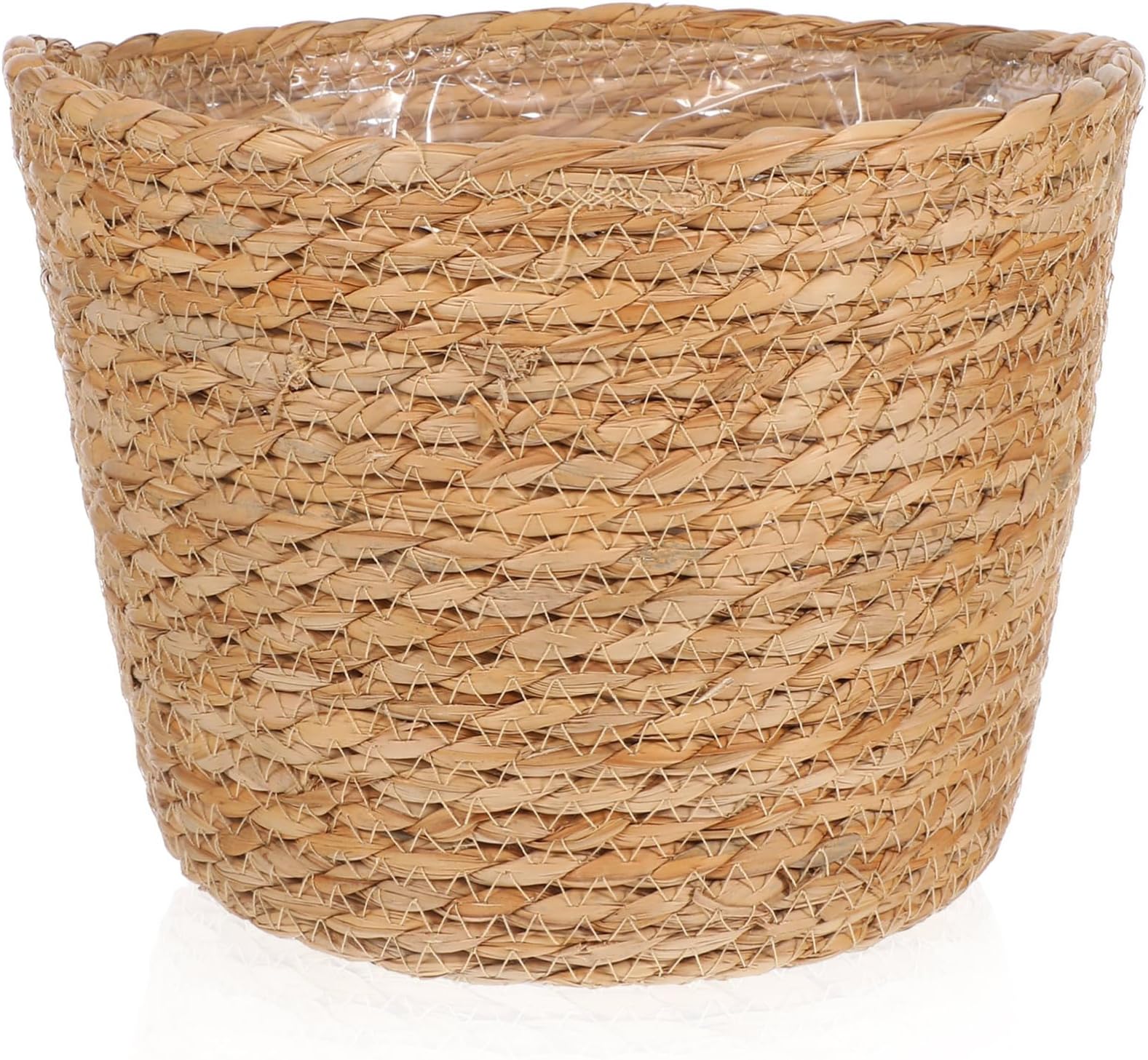 UKCOCO Elegant Rattan Plant Basket Wicker Hanging Basket Straw Woven Planter Home Decorative Flower Pot