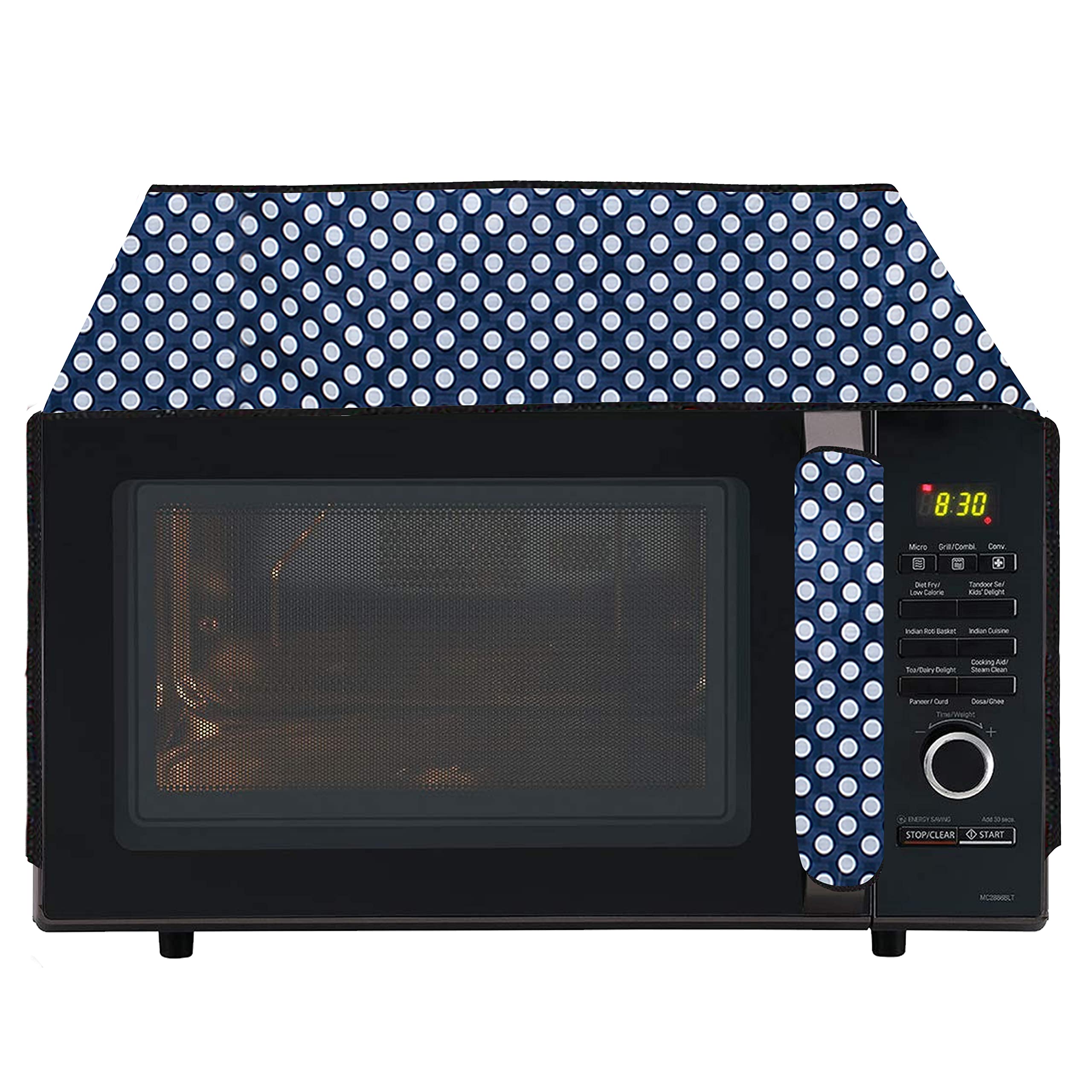 Wings Star Oven Top Cover for LG 21 Litre Convection Microwave Oven MC2146BP - Microwave Top Cover with 4 Utility Pockets and 1 Oven Handle Cover KUM47