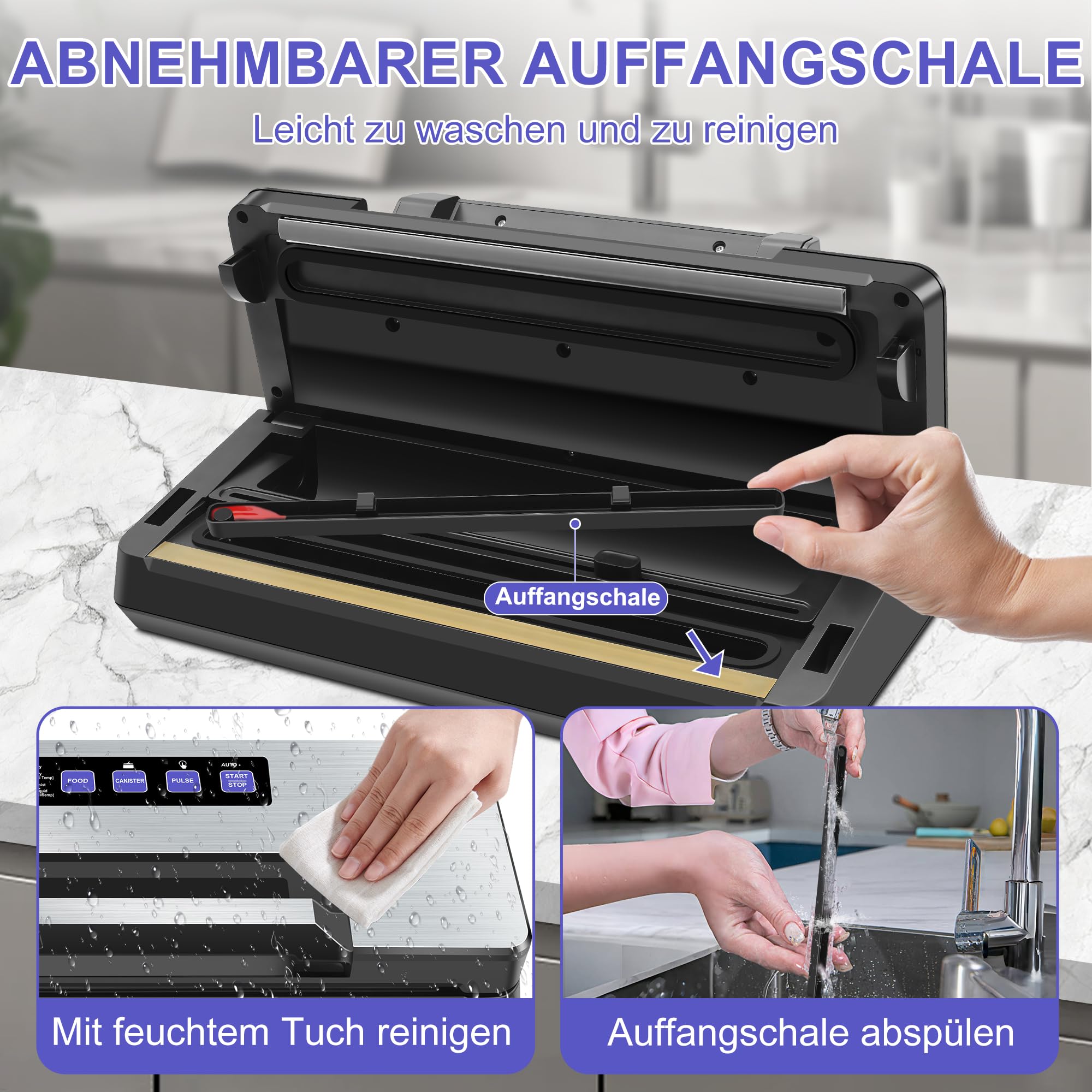 Vakuumiergerät, 10L/min Vakuumierer, Folienschweißgerät für Lebensmittel