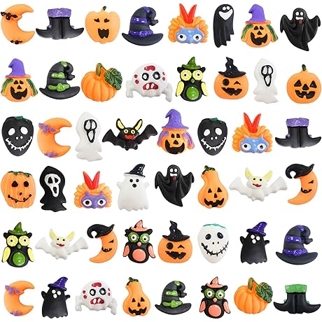 48 Pcs Halloween Mochi Squishy Toys, Kids Halloween Mini Party Favors