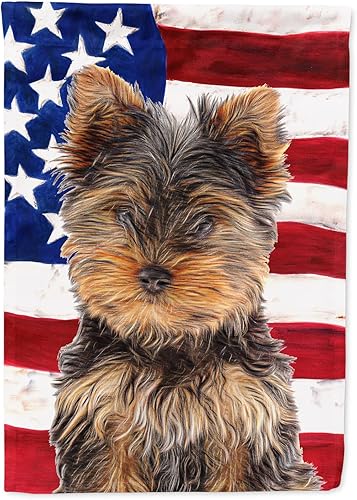 Miniatura 14 de Caroline's Treasures SS4017GF Bandera de Estados Unidos con Bulldog Inglés para jardín, bandera decorativa para patio exterior, patio, parterres,