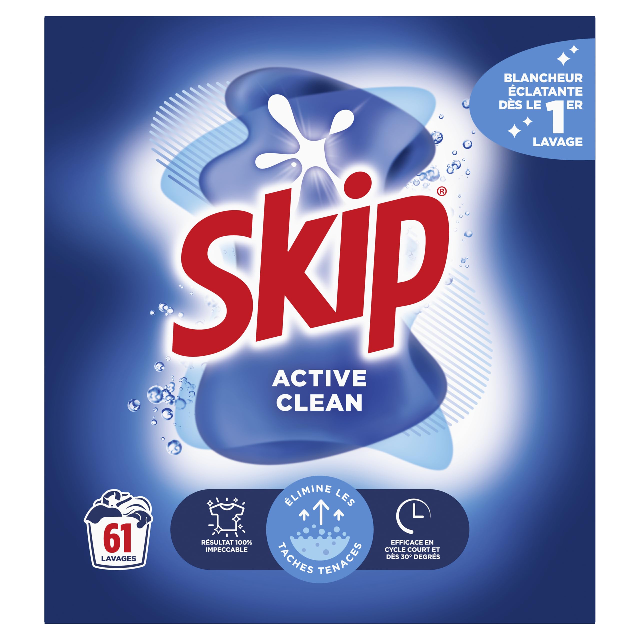 Skip Lessive en Poudre Active Clean 61 Lavages