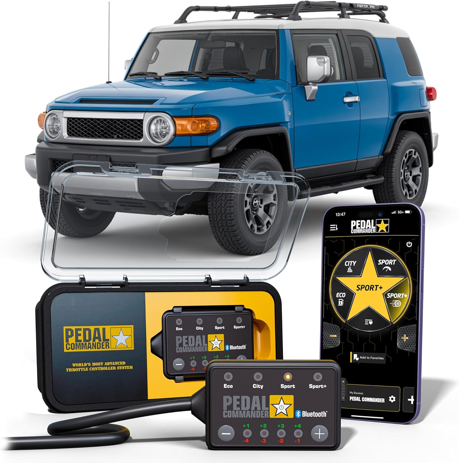 PEDAL COMMANDER for Toyota FJ Cruiser 2007-2014 Throttle Response Controller - Plug-and-Play, 4 Driving Modes, App Control, Throttle Controller Performance Mods, FJ Cruiser TRD Accessories