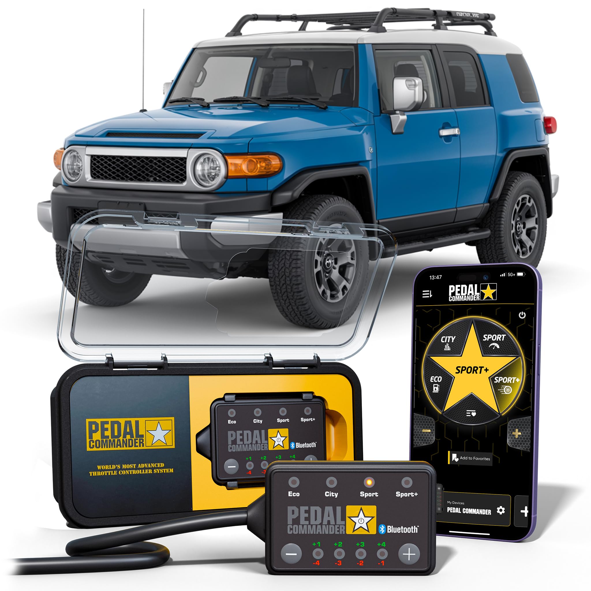 PEDAL COMMANDER Throttle Response Controller compatible with Toyota FJ Cruiser 2007-2014, 4 Driving Modes, 36 Settings, Plug & Play, Bluetooth, Anti-Theft, FJ Cruiser Accessories