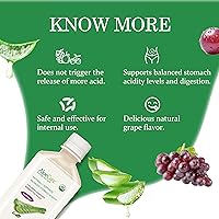 Vista 5 de AloeCure Zumo de aloe vera orgánico USDA, sabor uva, hecho dentro de las 12 horas de la cosecha - Suplemento de aloe vera puro para la salud