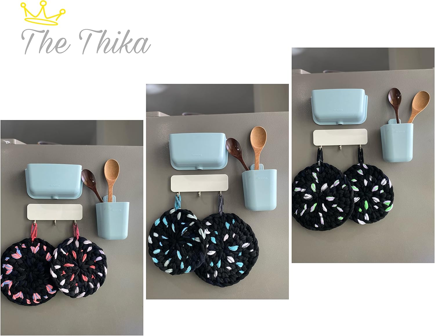 2 Pcs Handmade Trivets Heat Resistant (Multicolor) Trivets