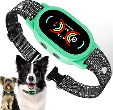 Dog Bark Collar, Rechargeable Bark Collar for Large Dog, IP67 Waterproof Anti Barking Collar Dogs with Adjustable Sensitivity for Medium and Small Dogs Blue
