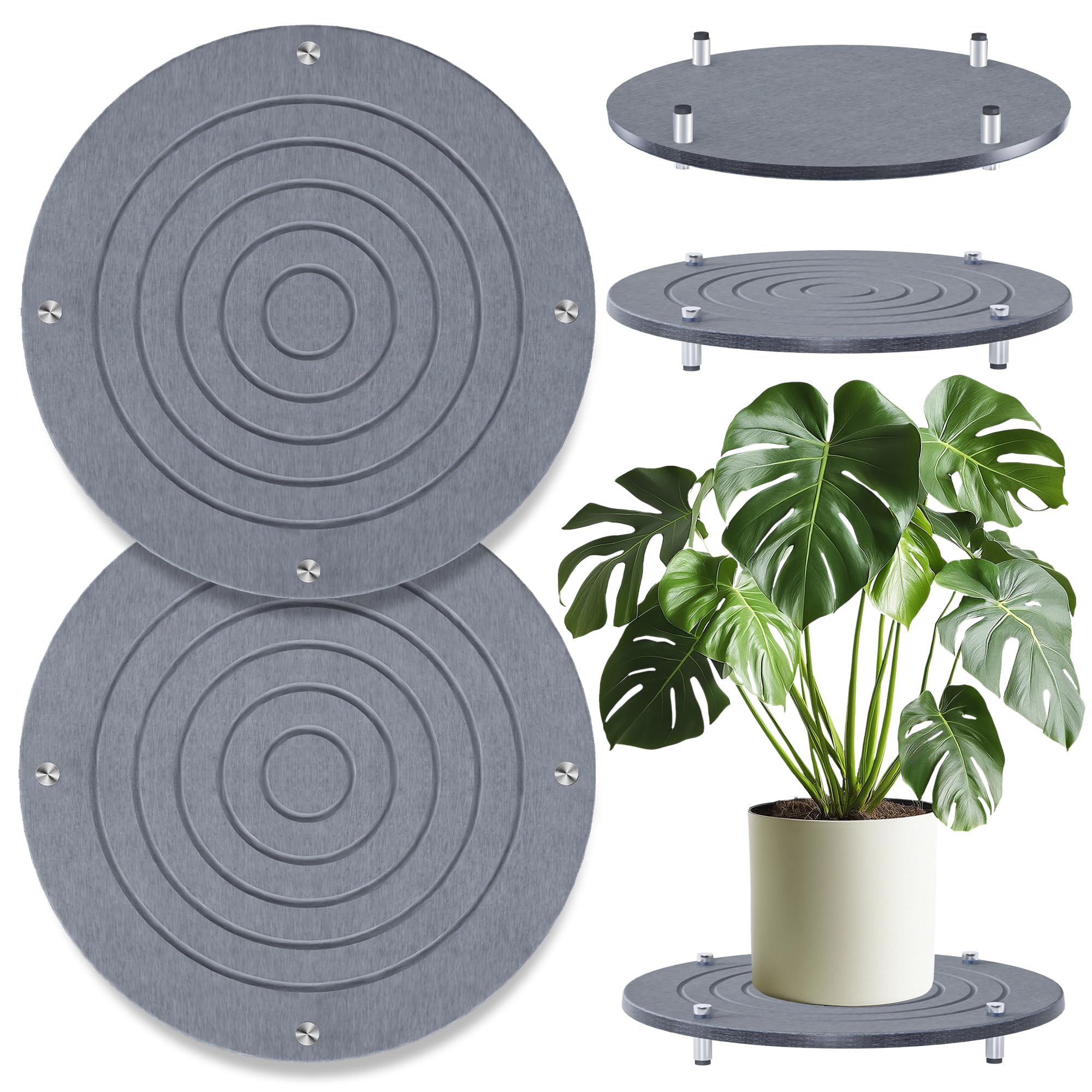Plateaux de plantes pour pots 40 cm soucoupe terre de diatomée bac récupérateur d'eau