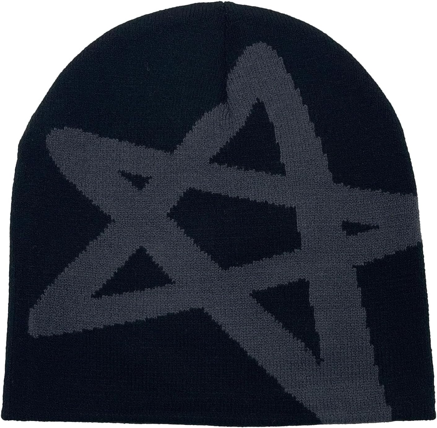 CORIRESHA Unisex Y2K Star Beanie Winter Warm Knitted Hats Hip Hop Caps
