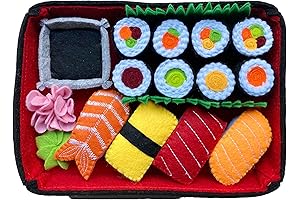 Handmade Felt Sushi Playset: Montessori Toy for Imaginative Learning