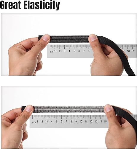 Miniatura 4 de Mr. Pen - Banda elástica, 0.6", 11 yardas, negro, banda elástica para coser