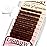 LASHVIEW Coffee Brown Volume Lash Extensions 0.03-0.20 J/B/L/C/CC/D Curl 8-16mm Mixed & Single Length Tray, Soft Matte Dark Professional Eyelashes Extension(0.07 D 8-16mm)
