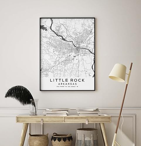 Miniatura 8 de Mapa de Little Rock, Arkansas, Light 2 (8x10)